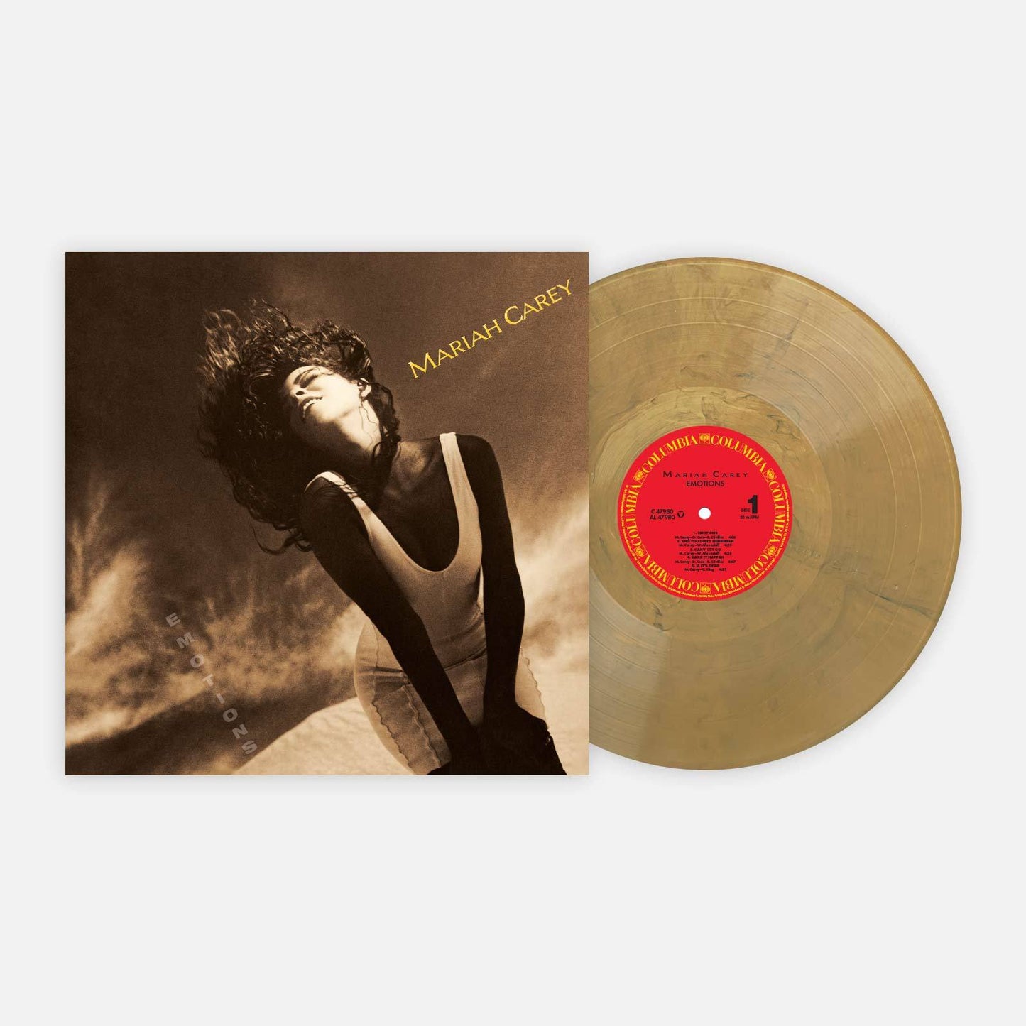 Mariah Carey - Emotions Exclusive Transparent Tan With Black Smoke Vinyl Album Club Edition