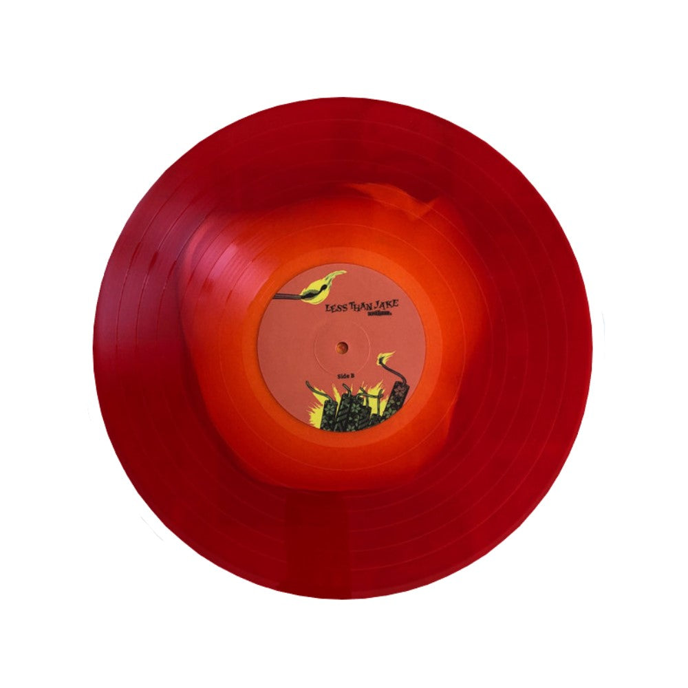 Less Than Jake Anthem Exclusive Limited Edition Red Firecracker/Fiery Orange Center Color Vinyl LP Record
