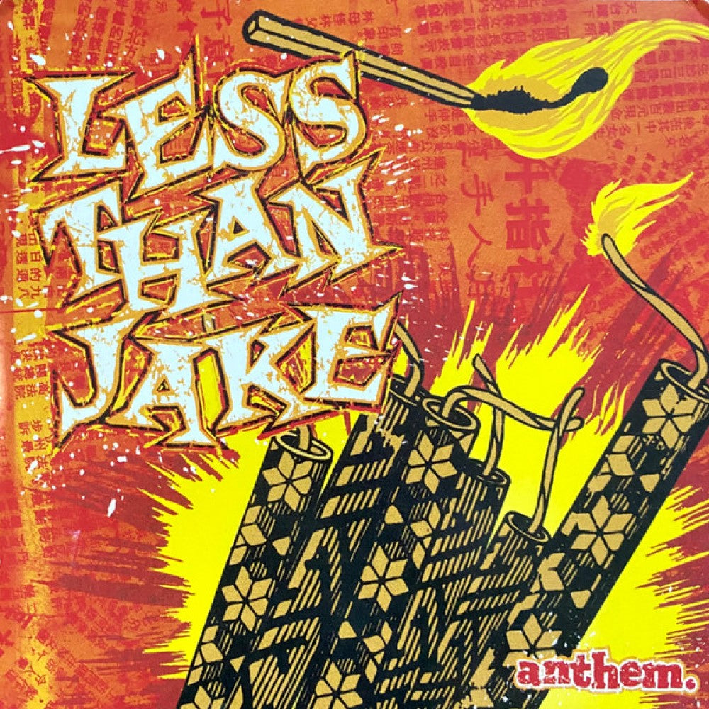 Less Than Jake Anthem Exclusive Limited Edition Red Firecracker/Fiery Orange Center Color Vinyl LP Record